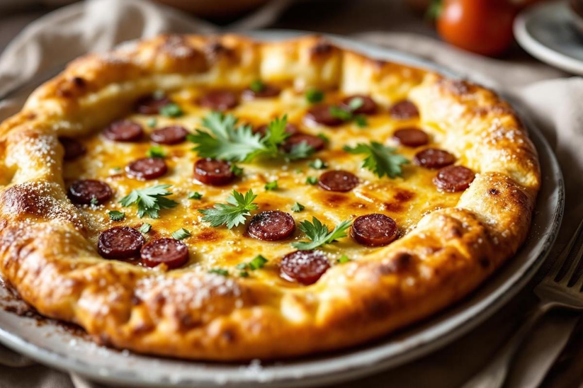 Pour la Chandeleur, je fais cette galette à l'andouille et tout le monde me supplie