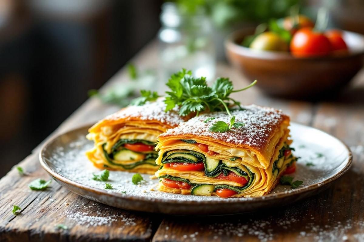 Mille-feuille de légumes croustillant : recette facile et savoureuse pour épater vos invités